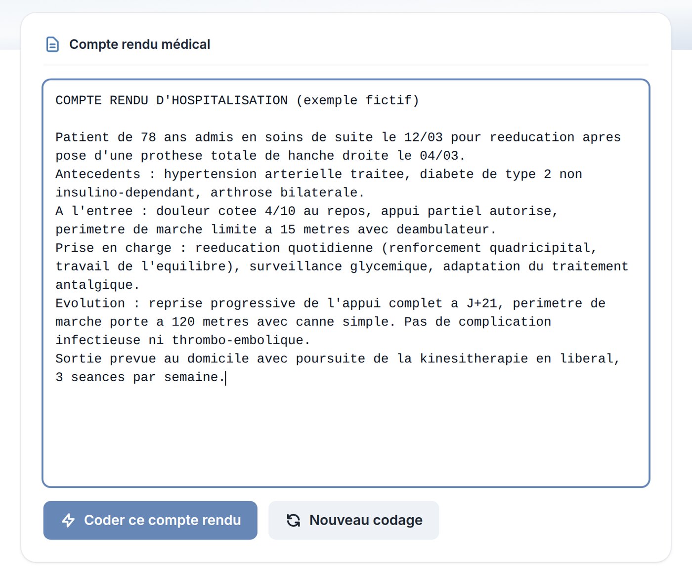 Codage médical assisté par IA